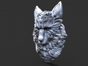 Wolf pendant 3D Print Model