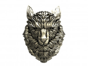 Wolf pendant 3D Print Model