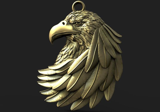 Eagle pendant Modèles 3D en vedette .c4d .max .obj .3ds .fbx .stl .blend 