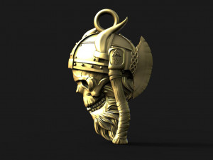 Viking skull pendant 3D Принт Модель