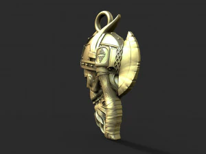 Viking skull pendant 3D Print Model