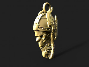 Viking skull pendant 3D Принт Модель