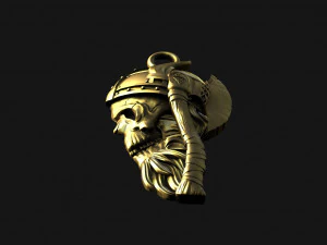 Viking skull pendant 3D Print Model