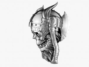 Viking skull pendant 3D Принт Модель