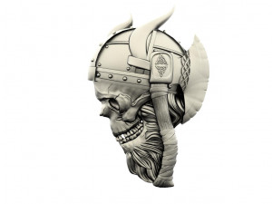 Viking skull pendant 3D Принт Модель