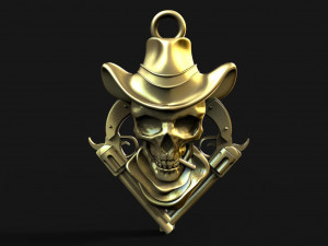 Wild west skull 3D Print Model