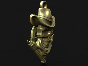 Wild west skull 3D Print Model
