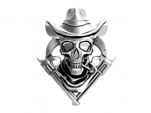 Wild west skull 3D Baskı Modeli