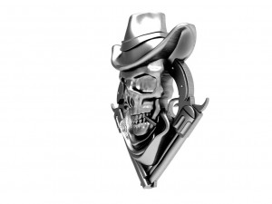 Wild west skull 3D Baskı Modeli