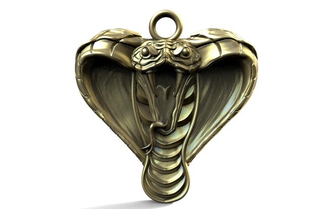 Cobra snake pendant Modèles 3D en vedette .c4d .max .obj .3ds .fbx .stl .blend 