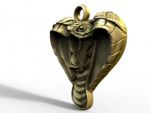 Cobra snake pendant 3D Print Model