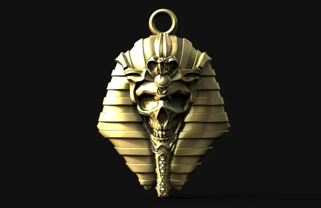 Egyptian skull pendant 3D Print Model .c4d .max .obj .3ds .fbx .stl .blend 