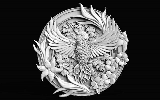 Hummingbird CNC 3D-printmodel .c4d .max .obj .3ds .fbx .stl .blend 