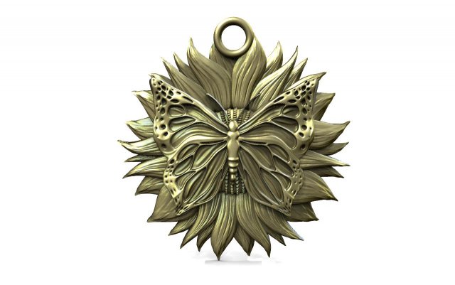 Butterfly pendant Modelo de Impressão 3D .c4d .max .obj .3ds .fbx .stl .blend 