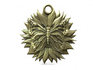 Butterfly pendant 3D Print Model