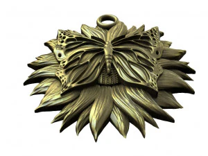 Butterfly pendant 3D Print Model