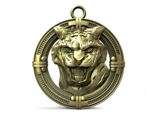 Tiger pendant 3D 프린트 모델