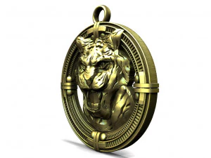 Tiger pendant 3D Print Model
