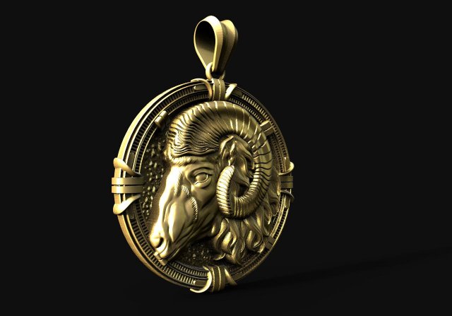 Ram pendant 3D Принт Модель .c4d .max .obj .3ds .fbx .stl .blend 