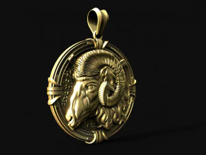 ラムペンダント 3Dプリントモデル