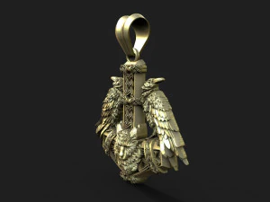 Thor hammer pendant 3D Print Model