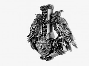 Thor hammer pendant 3D Baskı Modeli