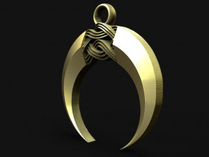 Celtic moon pendant 3D Принт Модель