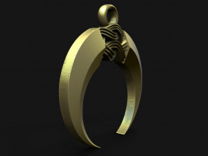 Celtic moon pendant 3D Принт Модель