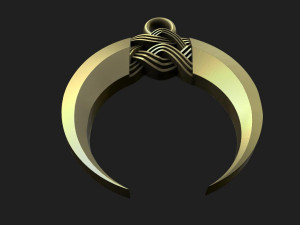 Celtic moon pendant 3D Принт Модель