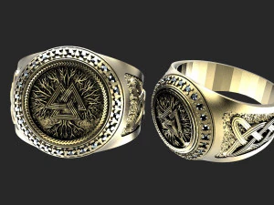 Кільце Valknut 3D Принт Модель