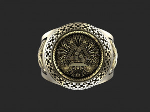 Valknut ring 3D 프린트 모델