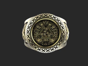 Valknut ring 3D Print Model