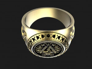 Valknut ring 3D Print Model