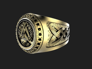Valknut ring 3D 프린트 모델