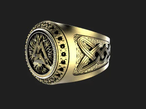 Valknut ring 3D Print Model