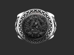 Valknut ring 3D 프린트 모델