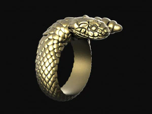Snake ring 3D Print Model