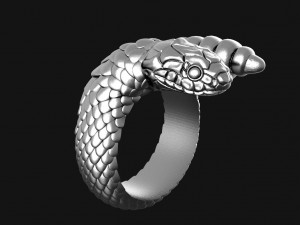 Snake ring 3D Baskı Modeli