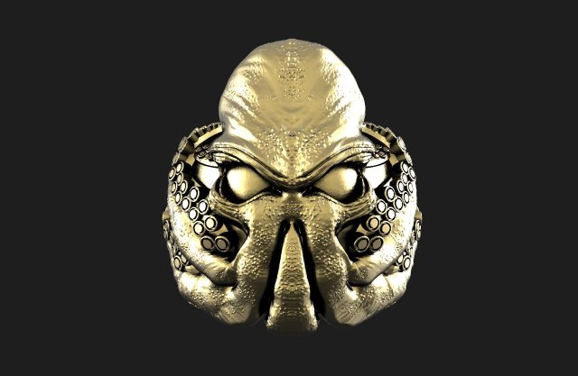 Cthulhu ring Model Cetak 3D .c4d .max .obj .3ds .fbx .stl .blend 