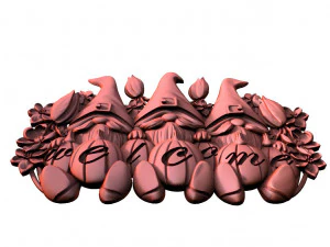 Gnomes welcome sign 3D Print Model