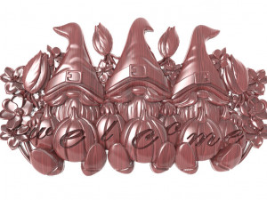 Gnomes welcome sign Model do druku 3D