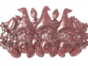 Gnomes welcome sign 3D Print Model