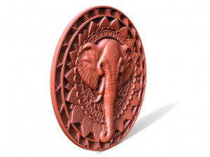 Elephant mandala CNC Model do druku 3D