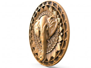 Elephant mandala CNC Model do druku 3D
