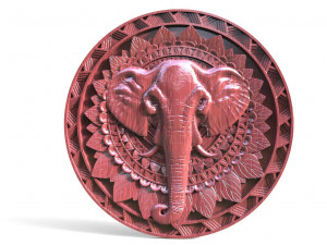 Elephant mandala CNC Model do druku 3D