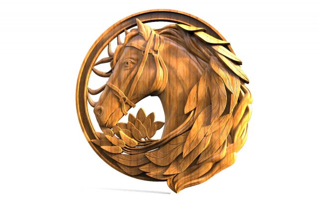 Horse CNC 3Dプリントモデル .c4d .max .obj .3ds .fbx .stl .blend 