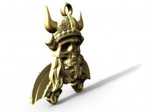Viking skull pendant 3D 프린트 모델