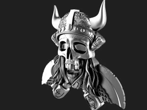 Viking skull pendant 3D Print Model