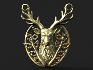 Deer pendant 3D Print Model
