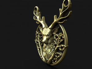 Deer pendant 3D Print Model